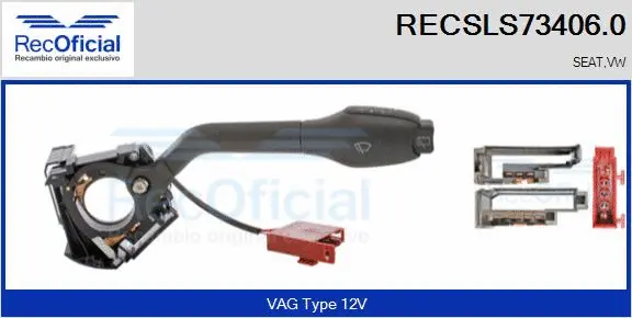 Commutateur de colonne de direction RECOFICIAL RECSLS73406.0