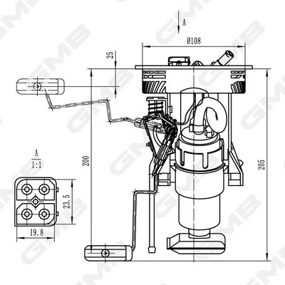 unité d'alimentation de carburant GMB GFPS-115A