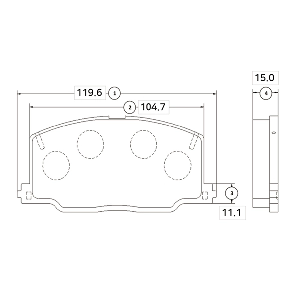 Kit de plaquettes de frein, frein à disque CTR GK1035