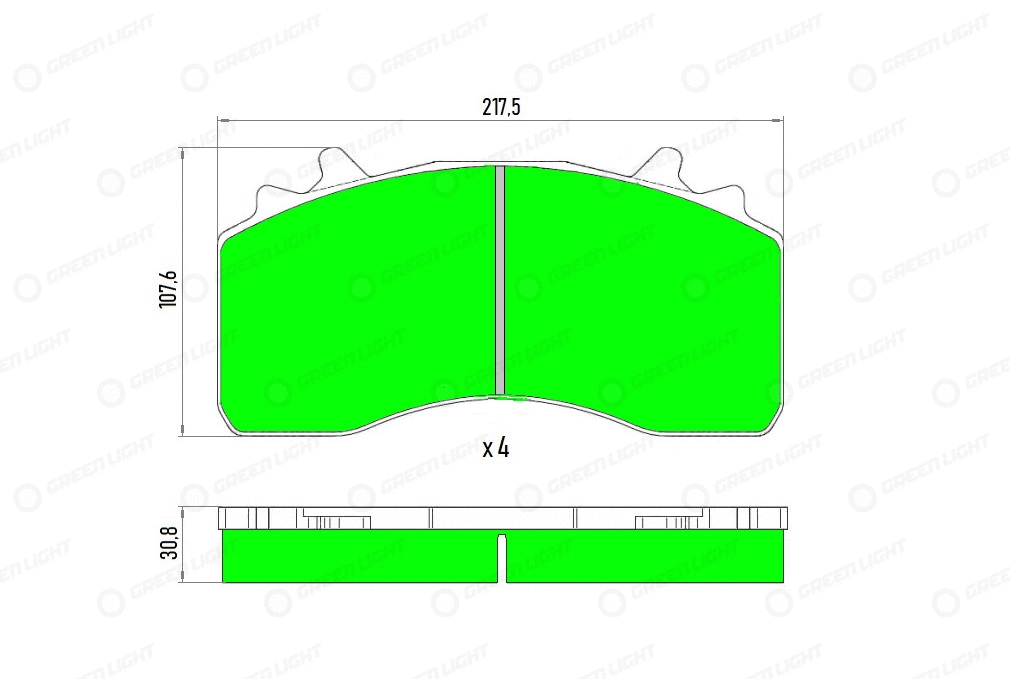 Kit de plaquettes de frein, frein à disque Automotive Adriado GLBP033HD