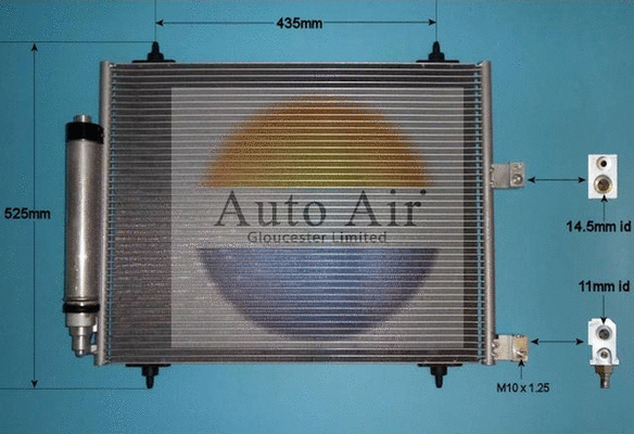 Condenseur, climatisation AUTO AIR GLOUCESTER 16-6216A