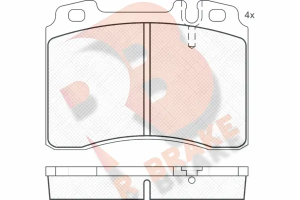 Kit de plaquettes de frein, frein à disque R BRAKE RB0861-200