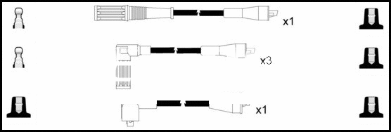 Kit de câbles d'allumage LEMARK HOES585
