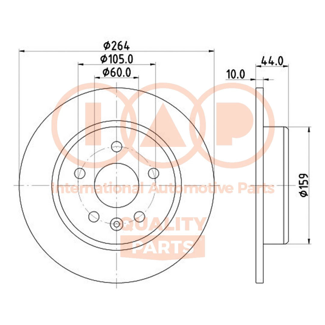 Disque de frein IAP QUALITY PARTS 709-09041