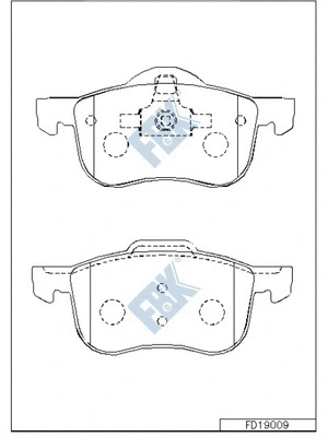 Kit de plaquettes de frein, frein à disque FBK FD19009
