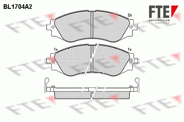 Kit de plaquettes de frein, frein à disque FTE 9010309