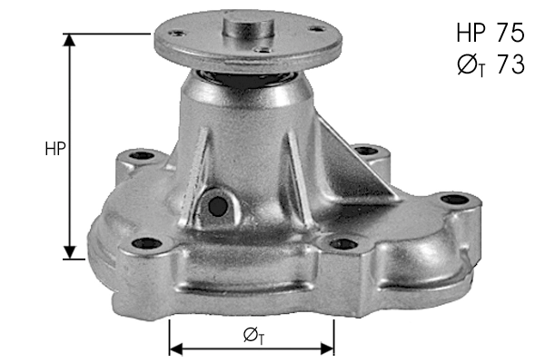 Pompe à eau, refroidissement du moteur TECDRIVE TPAE0116