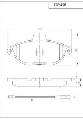 Kit de plaquettes de frein, frein à disque FI.BA FBP4109