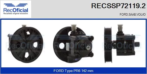 Pompe hydraulique, direction RECOFICIAL RECSSP72119.2