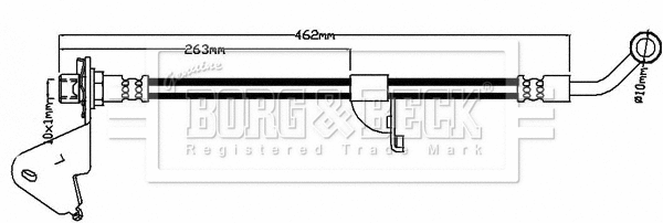 Flexible de frein BORG & BECK BBH8050