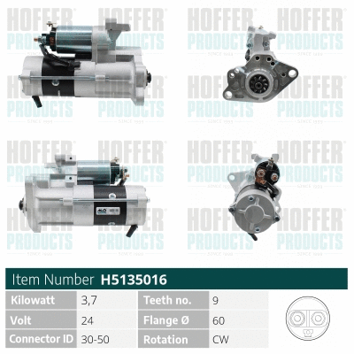 Démarreur HOFFER H5135016