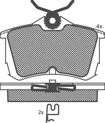 Kit de plaquettes de frein, frein à disque Technika 02132