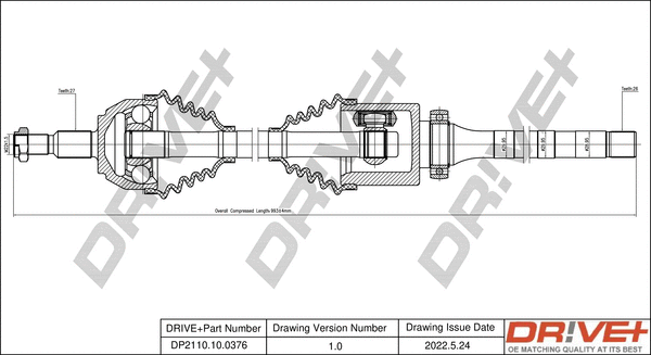 Arbre de transmission Dr!ve+ DP2110.10.0376