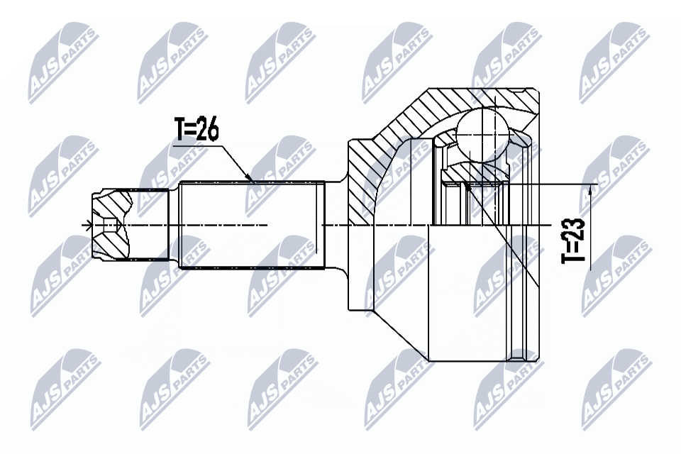 Jeu de joints, arbre de transmission NTY NPZ-BM-023