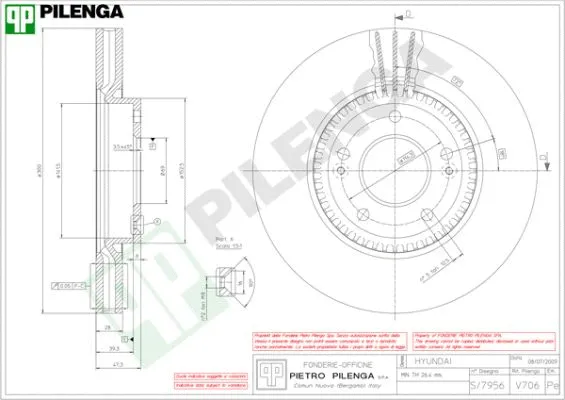Disque de frein PILENGA V706