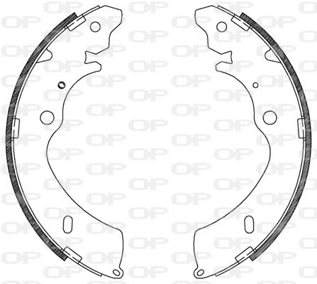 Jeu de mâchoires de frein OPEN PARTS BSA2124.00