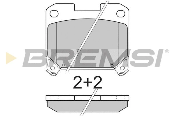Kit de plaquettes de frein, frein à disque BREMSI BP2741