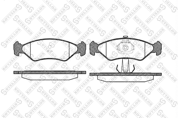 Kit de plaquettes de frein, frein à disque STELLOX 296 020B-SX