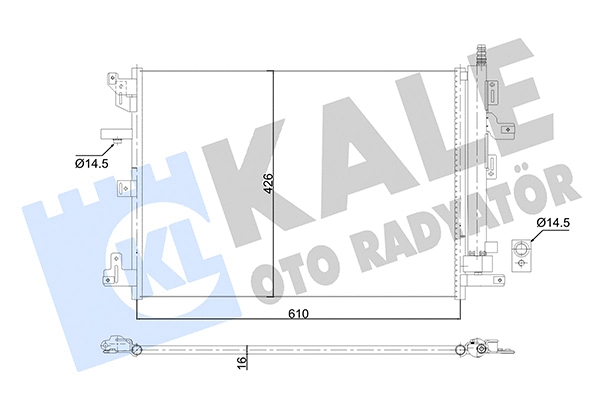 Condenseur, climatisation KALE OTO RADYATÖR 353070