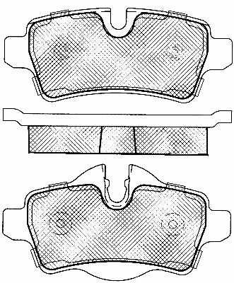 Kit de plaquettes de frein, frein à disque BSF 10955