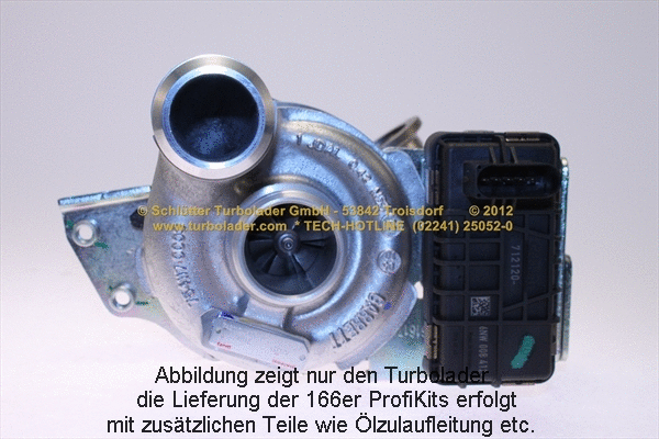 Turbocompresseur, suralimentation SCHLÜTTER TURBOLADER 166-09015