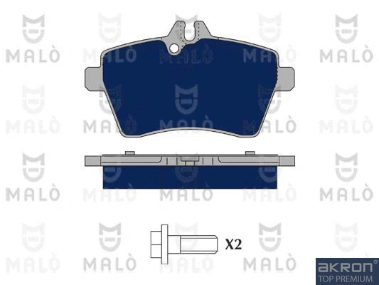 Kit de plaquettes de frein, frein à disque AKRON-MALÒ 1050217