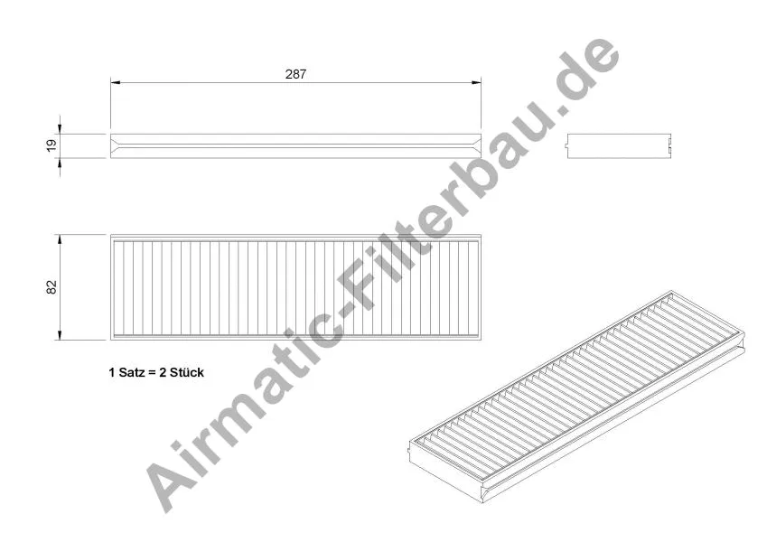 Filtre, air de l'habitacle AIRMATIC Filterbau IF1189S