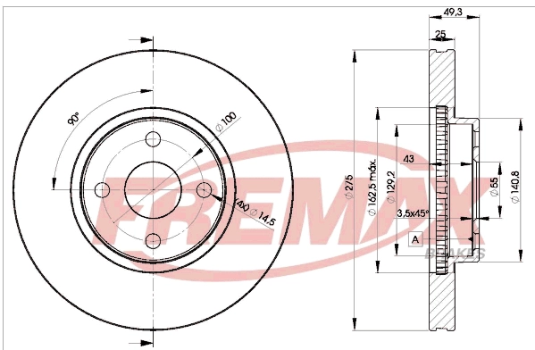 Disque de frein FREMAX BD-1320