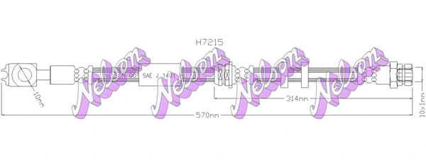 Flexible de frein KAWE H7215