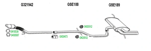 Tuyau d'échappement GT Exhausts GSE188