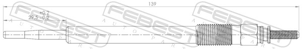 Bougie de préchauffage FEBEST 12642-004