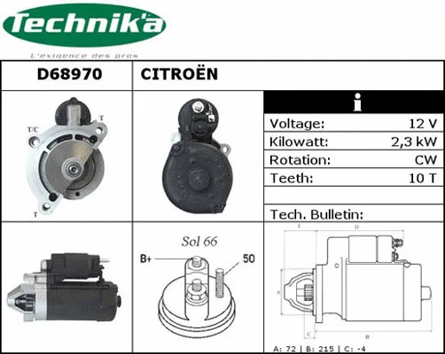 Démarreur Technika D68970