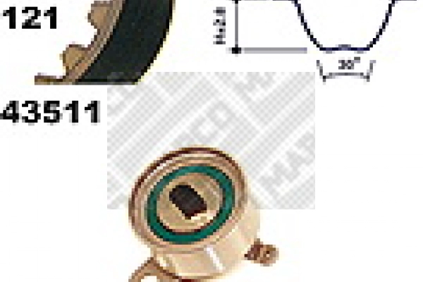 Kit de courroie crantée MAPCO 23511