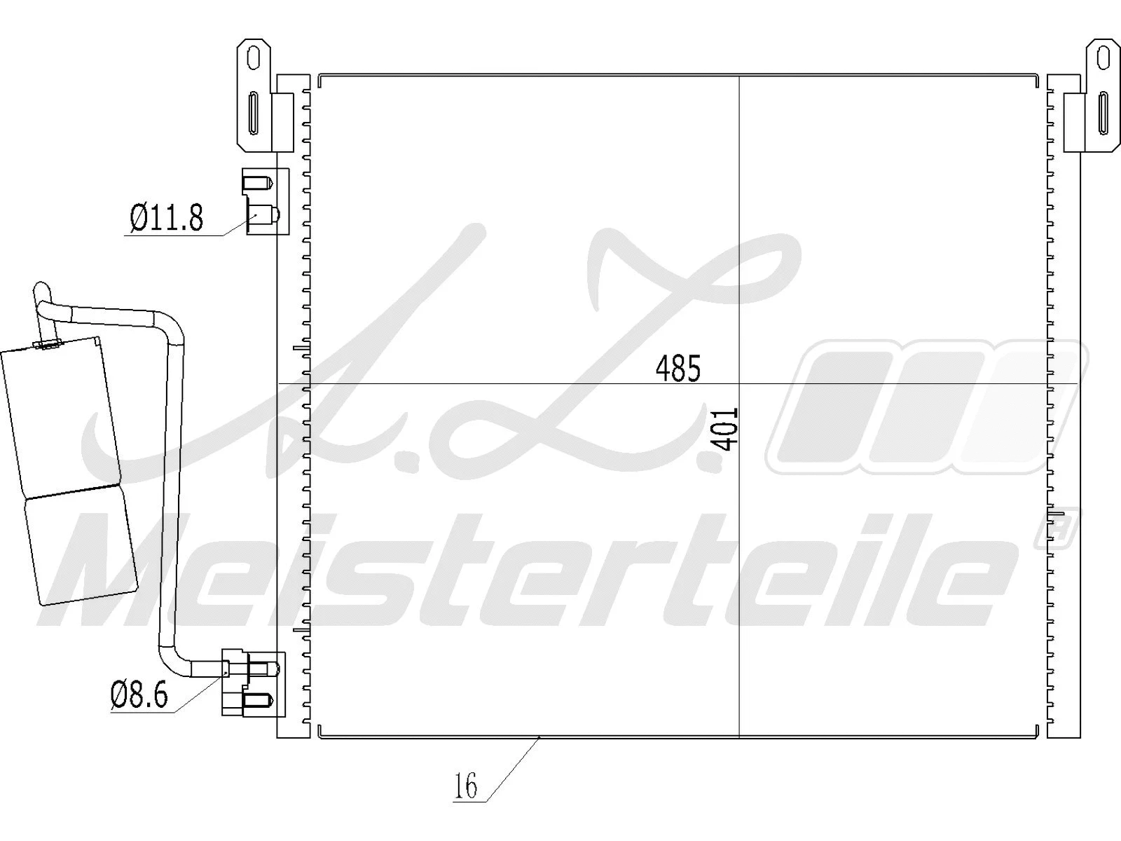 Condenseur, climatisation A.Z. Meisterteile AZMT-45-030-1447