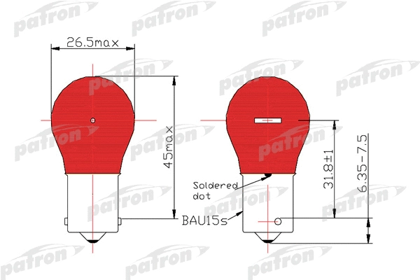 Ampoule, feu clignotant PATRON PLPY21W
