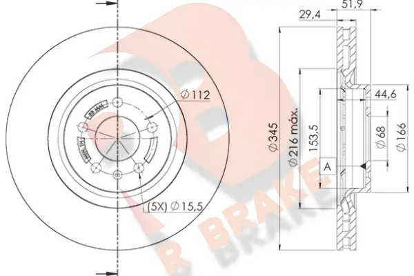 Disque de frein R BRAKE 78RBD26078