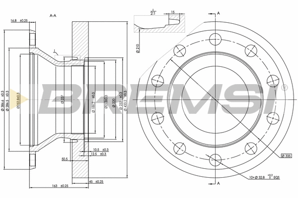 Disque de frein BREMSI CD5337S