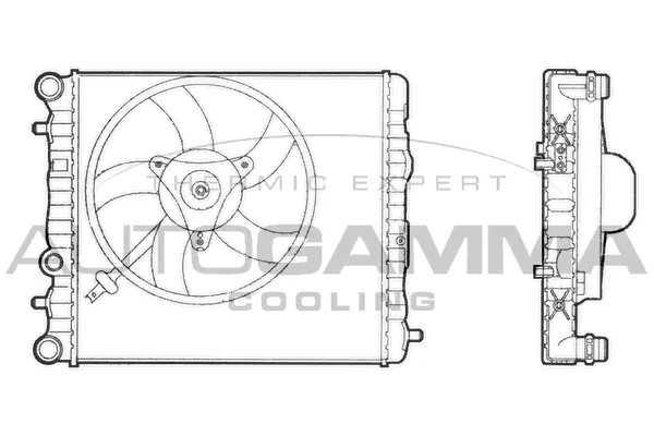 Radiateur, refroidissement du moteur AUTOGAMMA 102871
