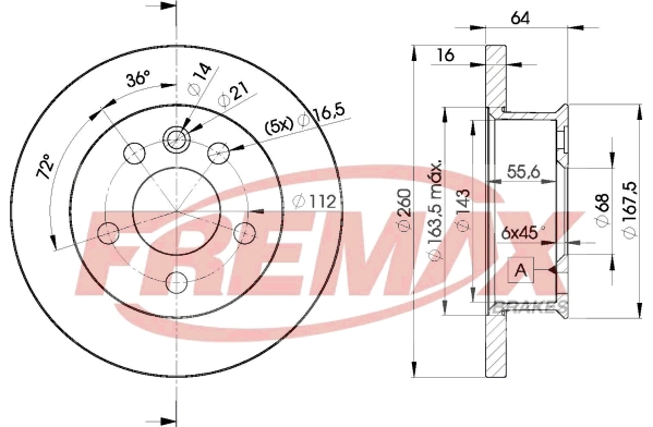 Disque de frein FREMAX BD-3013