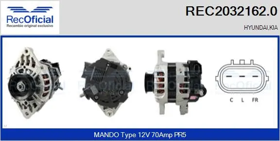 Alternateur RECOFICIAL REC2032162.0