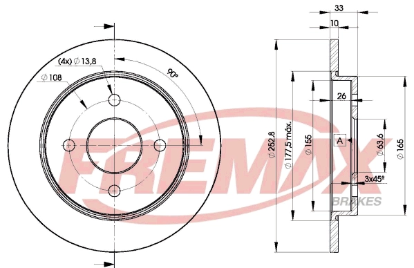 Disque de frein FREMAX BD-7969