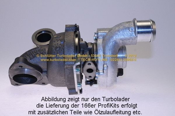 Turbocompresseur, suralimentation SCHLÜTTER TURBOLADER 166-09015MAX