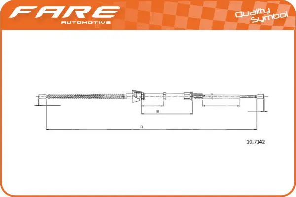 Tirette à câble, frein de stationnement FARE-RCH 19301