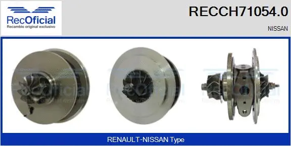 Groupe carter, turbocompresseur RECOFICIAL RECCH71054.0