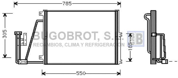 Condenseur, climatisation BUGOBROT 62-OL5265