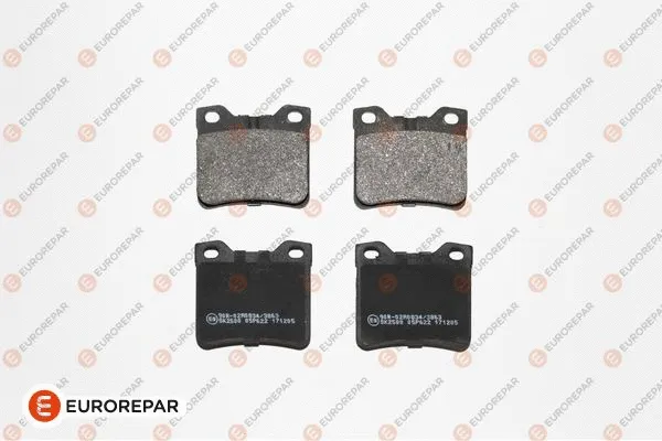 Kit de plaquettes de frein, frein à disque EUROREPAR 1617253280