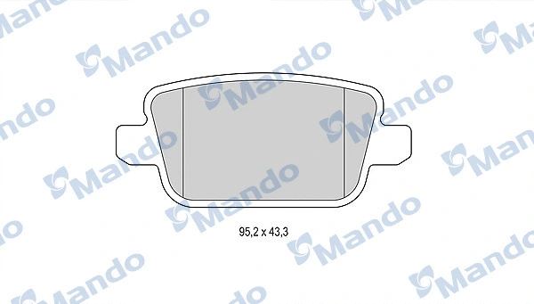 Kit de plaquettes de frein, frein à disque MANDO MBF015232