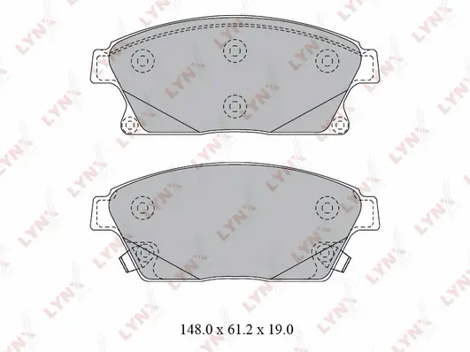 Kit de plaquettes de frein, frein à disque LYNXAUTO BD-1813