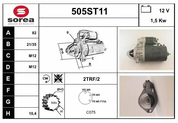 Démarreur STARTCAR 505ST11