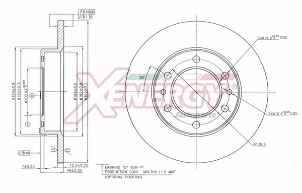 Disque de frein AP XENERGY X601498